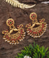 Gold plated Chandbali design Jhumka Earrings