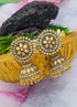 Gold plated Classic AD Jhumka Earrings