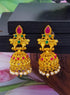 Gold plated Classic AD Jhumka Earrings