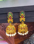 Gold plated Classic AD Jhumka Earrings