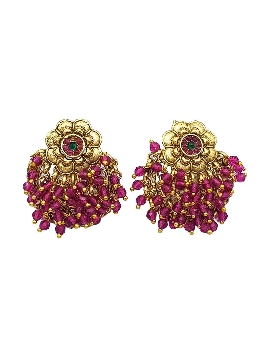 Gold plated Classic design Jhumka Earrings - Griiham