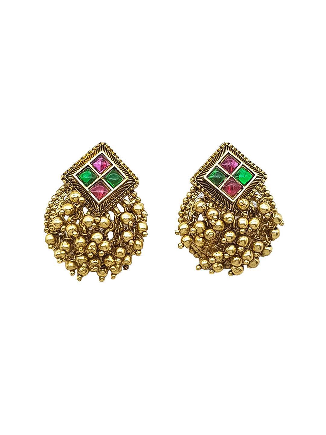 Gold plated Classic design Jhumka Earrings - Griiham