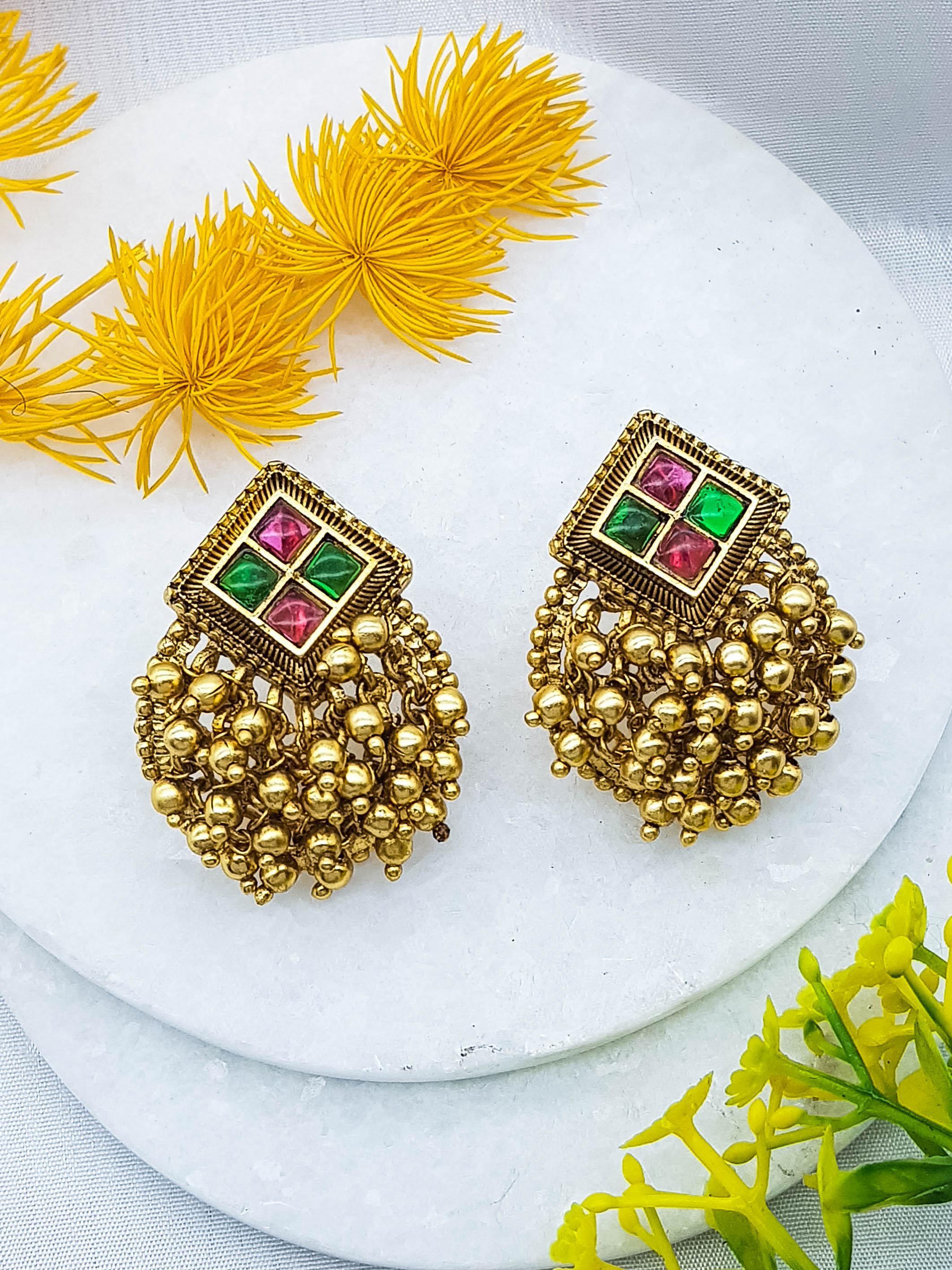 Gold plated Classic design Jhumka Earrings