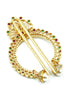 Gold plated Emerald Faux stone Studded Hair Pin Amboda Rakhdi - Griiham