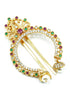 Gold plated Emerald Faux stone Studded Hair Pin Amboda Rakhdi - Griiham