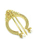 Gold plated Emerald Faux stone Studded Hair Pin Amboda Rakhdi - Griiham