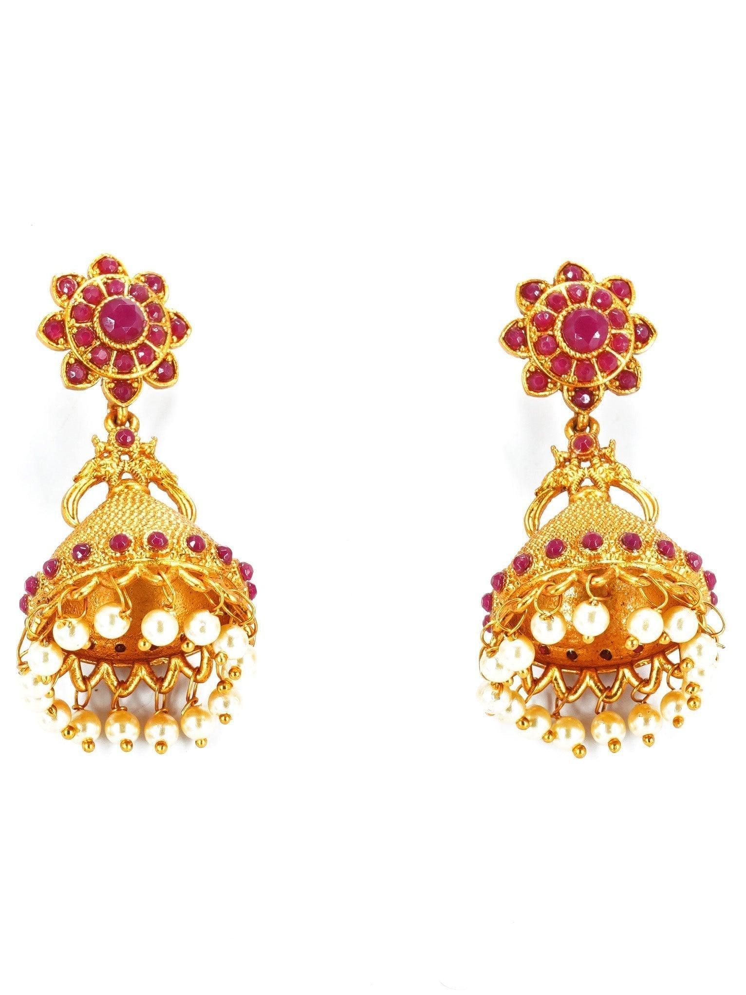 Gold plated Jhumka Earrings - Griiham