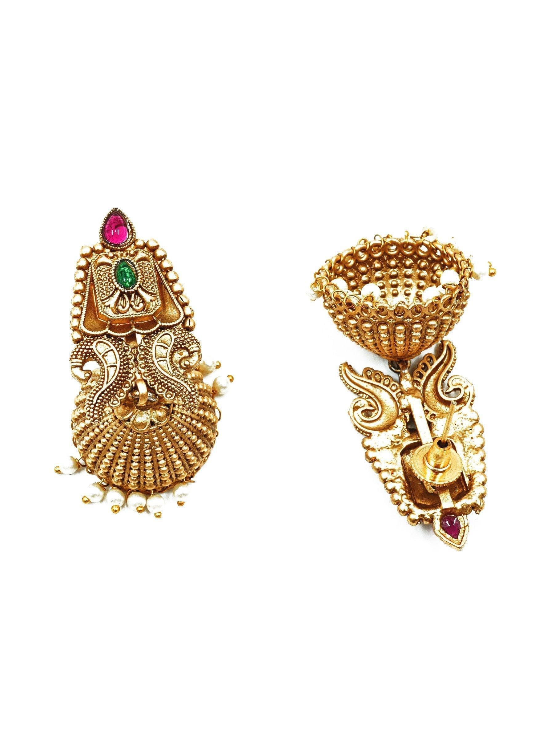 Gold plated Jhumka Earrings - Griiham