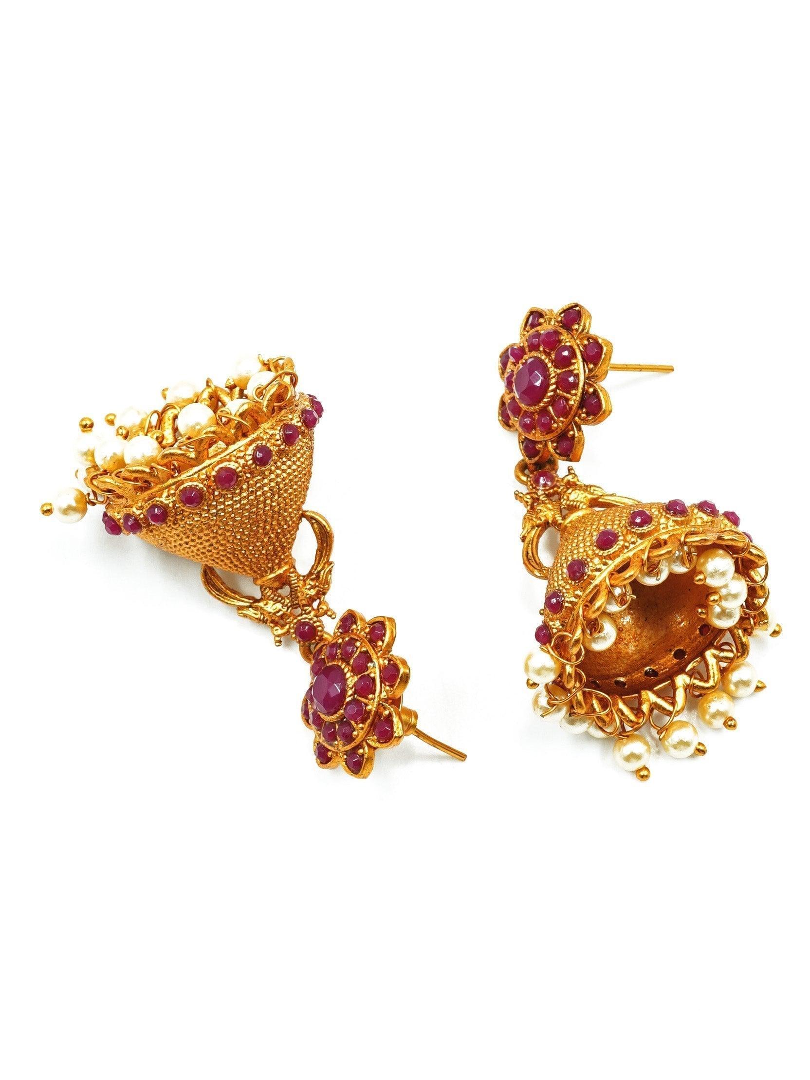 Gold plated Jhumka Earrings - Griiham