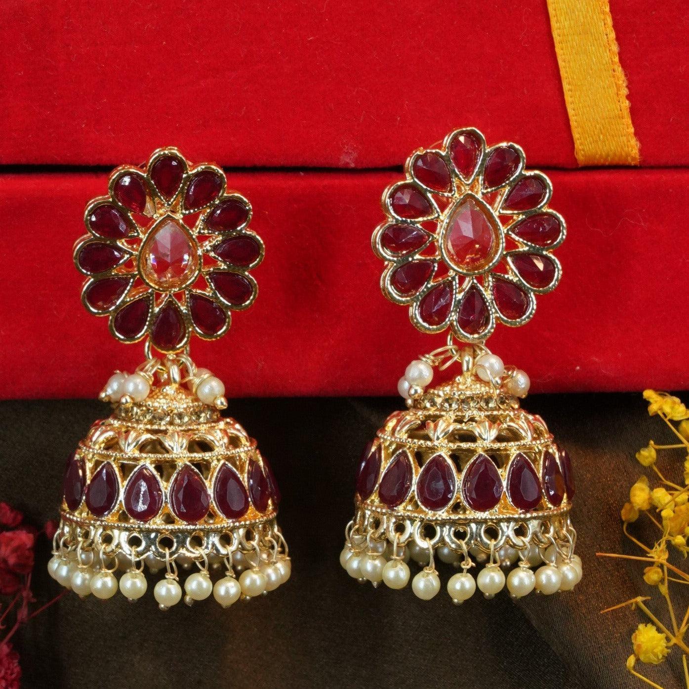 Gold plated Jhumka Earrings - Griiham