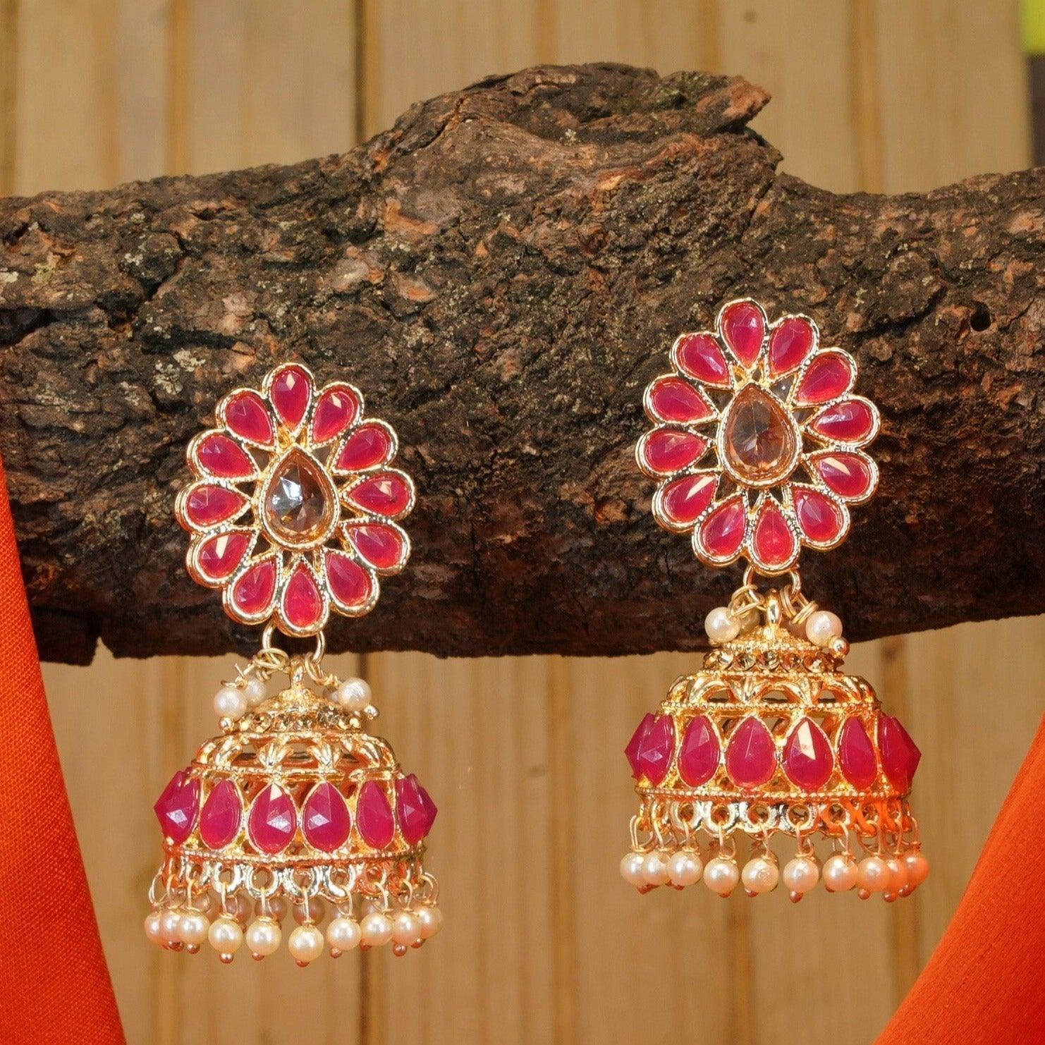 Gold plated Jhumka Earrings - Griiham