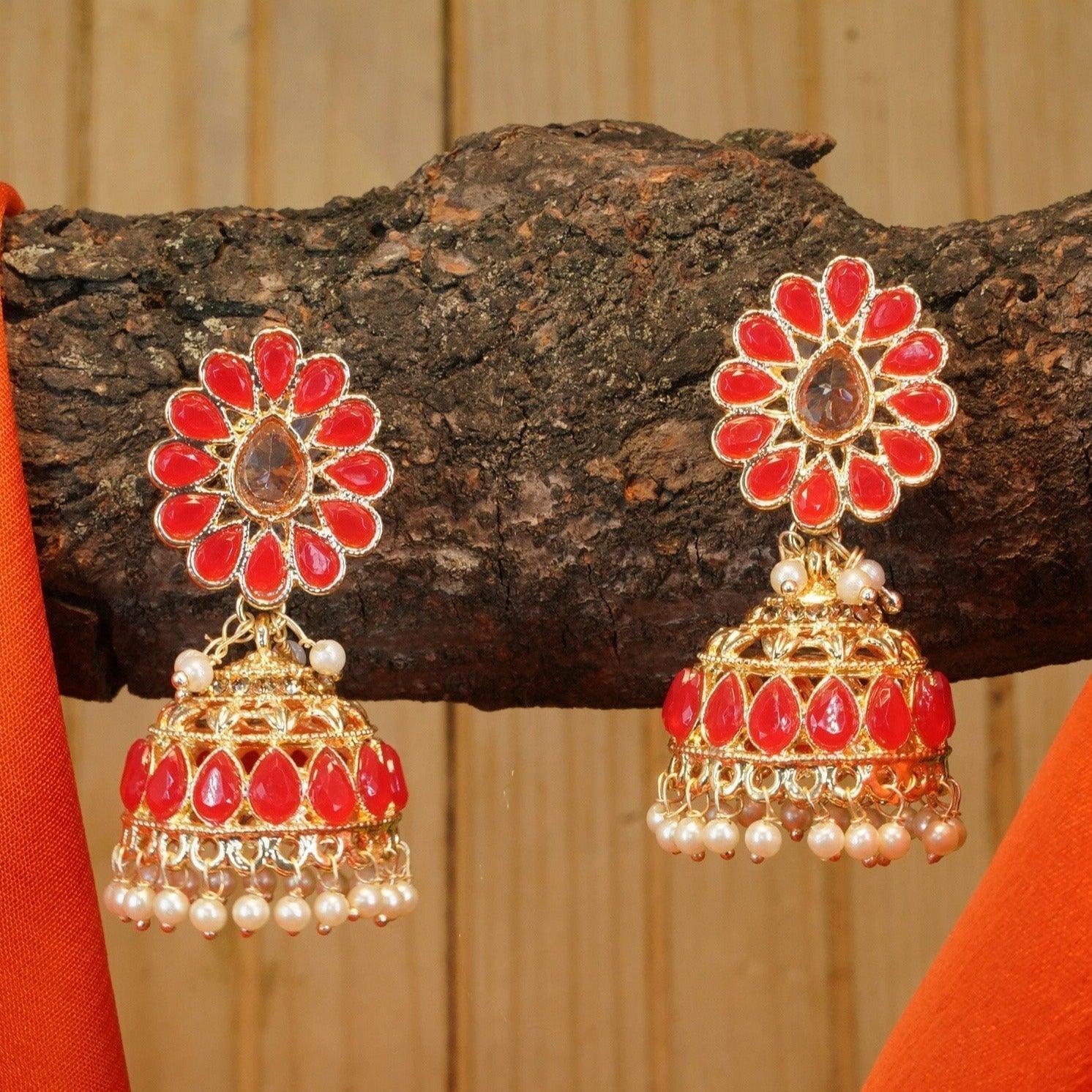 Gold plated Jhumka Earrings - Griiham