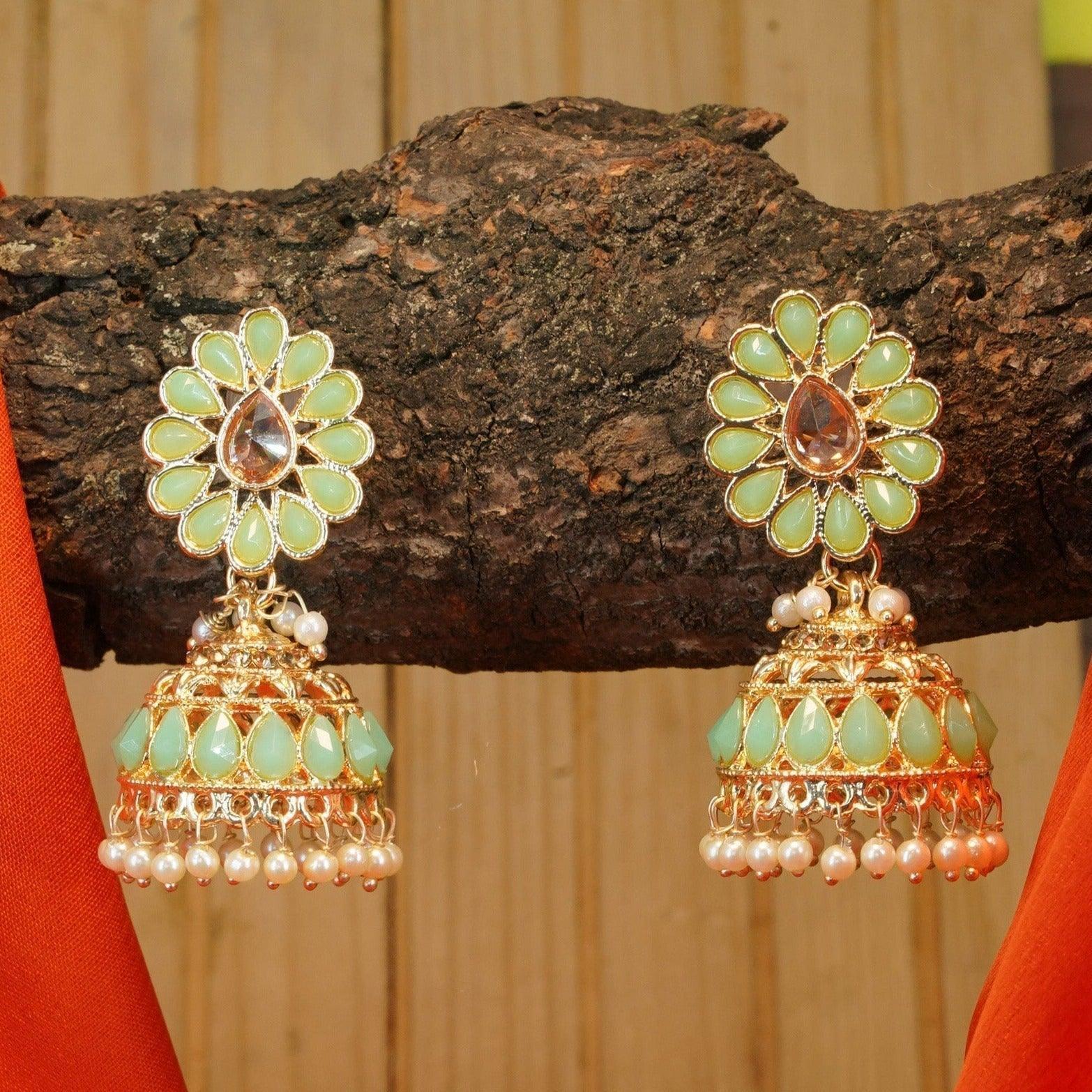 Gold plated Jhumka Earrings - Griiham