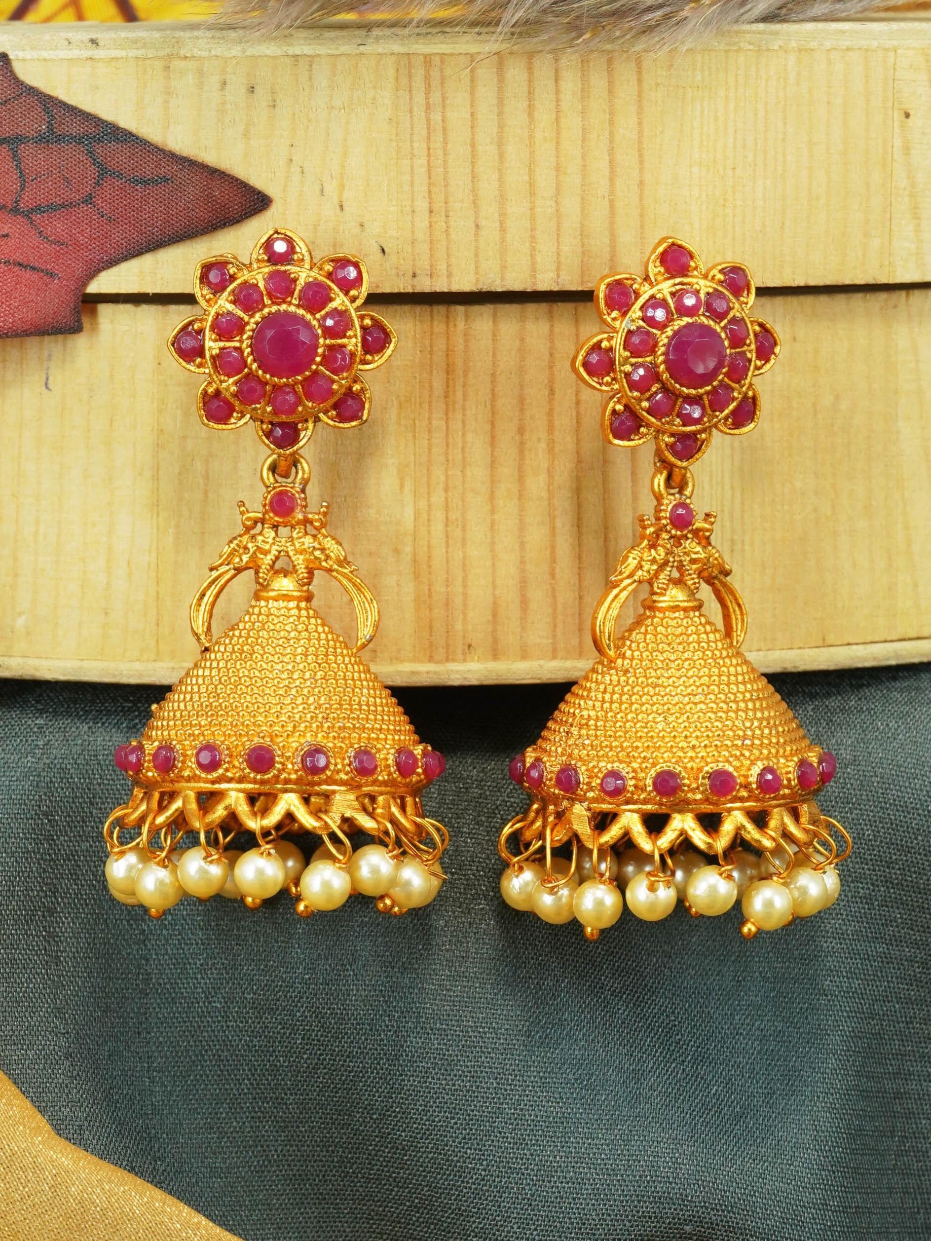 Gold plated Jhumka Earrings