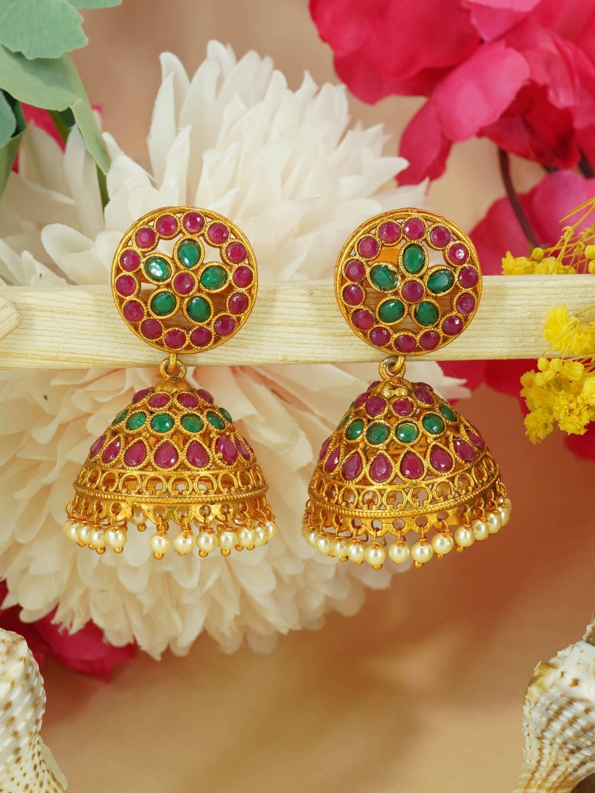 Gold plated Jhumka Earrings