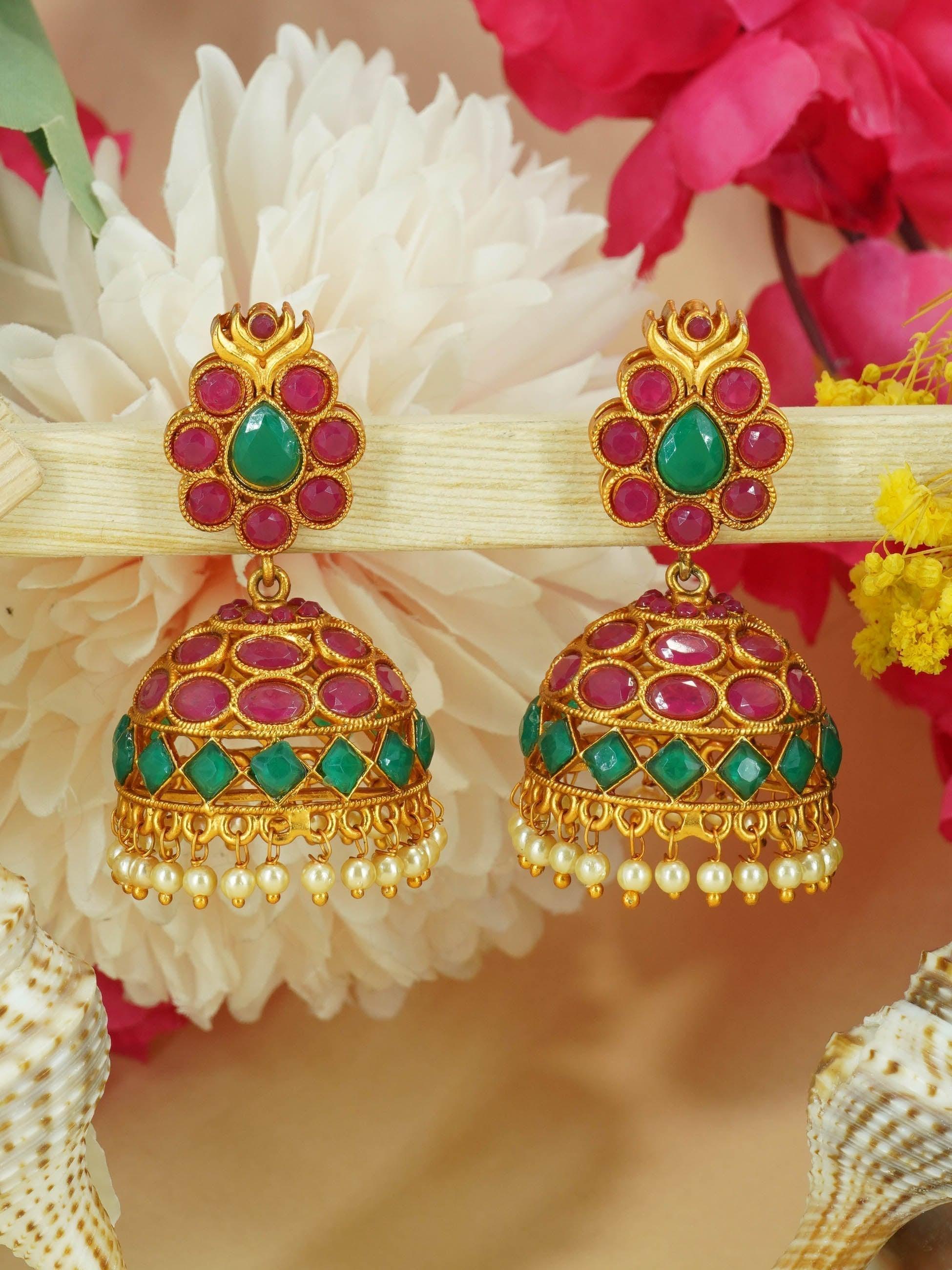 Gold plated Jhumka Earrings