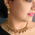 Gold plated Light weight Jaali work Necklace Set - Griiham