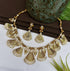 Gold plated Light weight Jaali work Necklace Set - Griiham