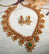 Gold plated Quality Gotipussalu Medium Length Necklace Set with Stones studded 9256N - Griiham