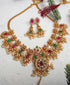 Gold plated Quality Gotipussalu Short Length Necklace Set with Stones studded 9264N - Griiham