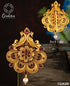 Gold plated Ruby Faux stone Studded Hair Pin Amboda Rakhdi - Griiham