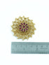 Gold plated Ruby Faux stone Studded Hair Pin Amboda Rakhdi - Griiham