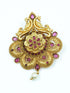 Gold plated Ruby Faux stone Studded Hair Pin Amboda Rakhdi - Griiham