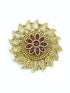 Gold plated Ruby Faux stone Studded Hair Pin Amboda Rakhdi - Griiham