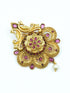 Gold plated Ruby Faux stone Studded Hair Pin Amboda Rakhdi - Griiham