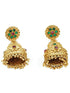 Gold plated Temple design Jhumka Earrings - Griiham