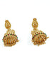 Gold plated Temple design Jhumka Earrings - Griiham