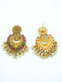 Gold plated Temple design Jhumka Earrings - Griiham