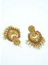 Gold plated Temple design Jhumka Earrings - Griiham