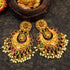 Gold plated Temple design Jhumka Earrings