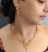 Gold plated design designer Necklace with pearls antique Necklace