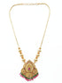 Gold plating Black Laxmi Pendant Set - Griiham