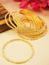 Guaranteed Gold Plated Bangles Set of 12 bangles with white cz stones 10323A - Griiham