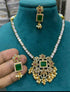 High Premium antique Gold plated designer Necklace with polki stone 12099N - Griiham