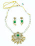 High Premium antique Gold plated designer Necklace with polki stone 12099N - Griiham