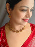 Gold Plated Elegant All occasions Designer Necklace Set with diff Colour