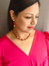 Gold Plated In Coral Beads Necklace Set