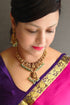 Gold Plated Necklace Set in Laxmi Temple pattern