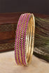 Jeeva Collection High quality Ruby Stone Bangles Set of 4 bangles B2AB08-532-1249A