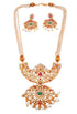 Gold Plated Classic design with pearl string mala Necklace set