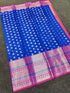 Kanjivaram saree of PURE Traditional round Smart Contrast border 15564N-1 - Griiham