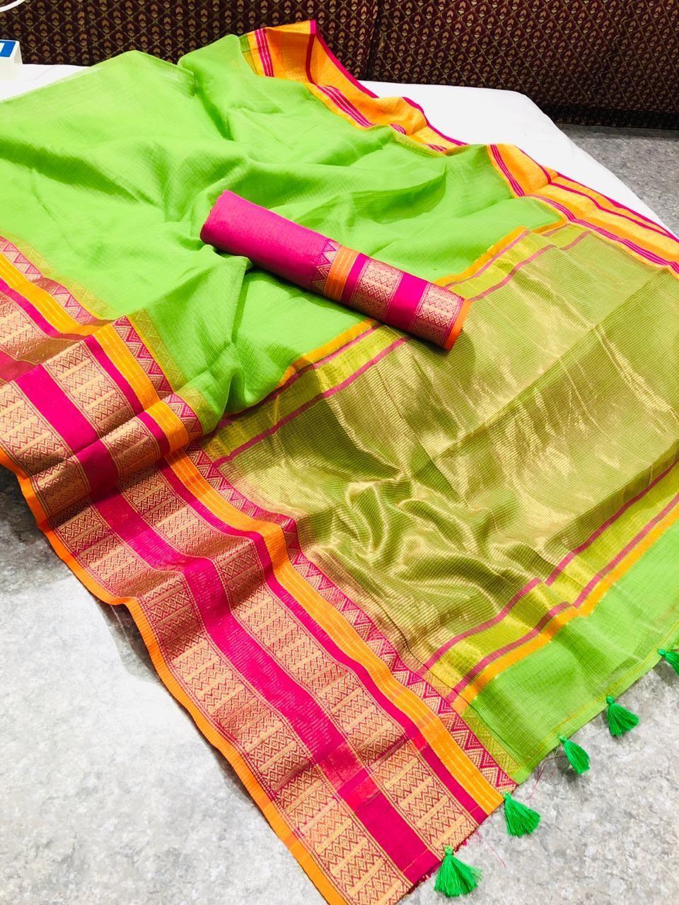 Kota Doria Cotton Saree 23546N - Griiham