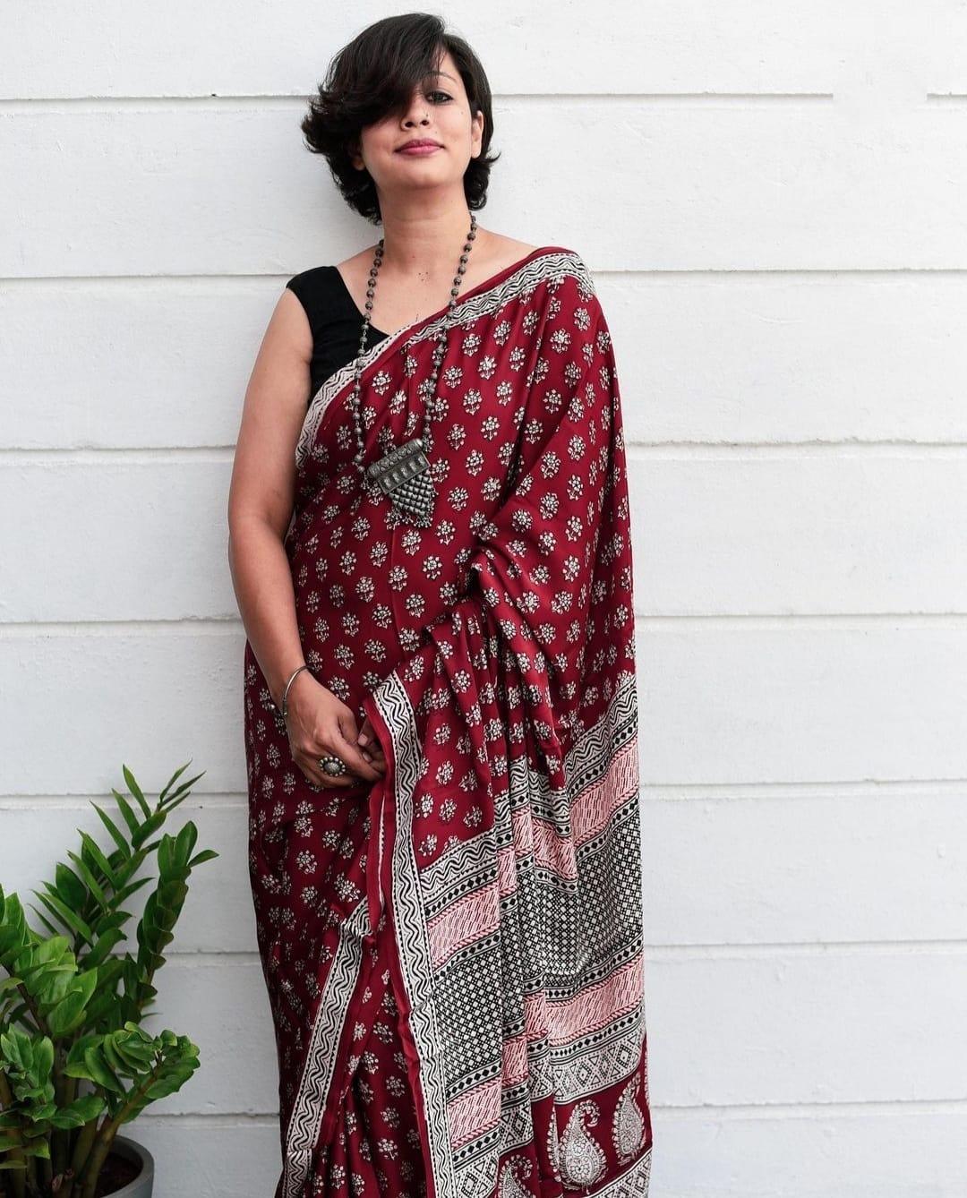 MONO COTTON DIGITAL PRINT SAREE 23629N - Griiham