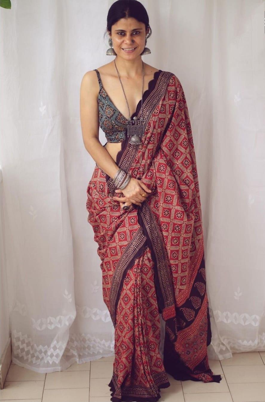 MONO COTTON DIGITAL PRINT SAREE 23629N - Griiham