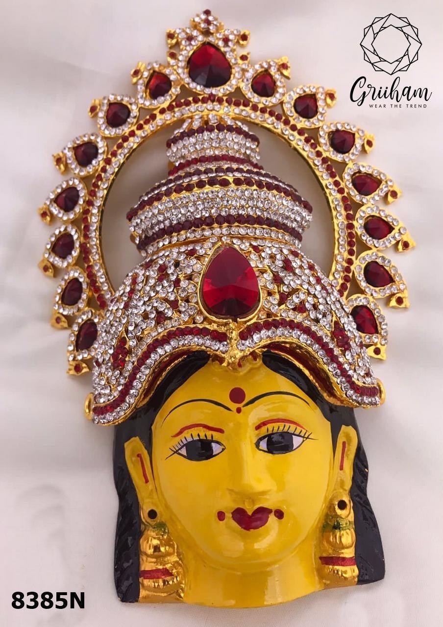 Maha Vara Laxmi Goddess Face with Fancy stones Mukut