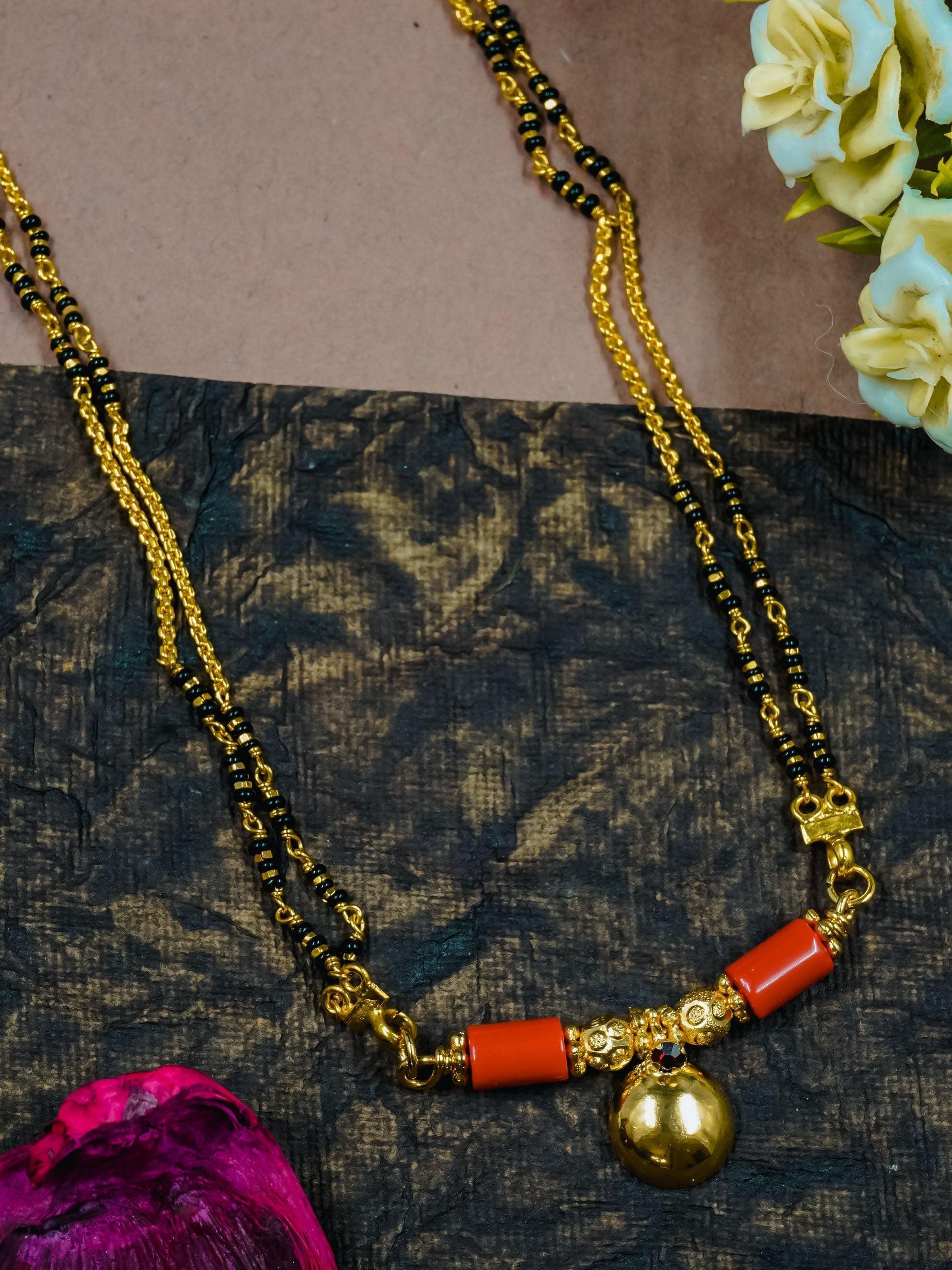 Mangalya Chain with coral 12908N - Griiham